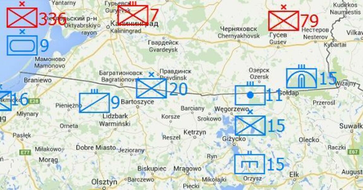 Граница калининград польша карта