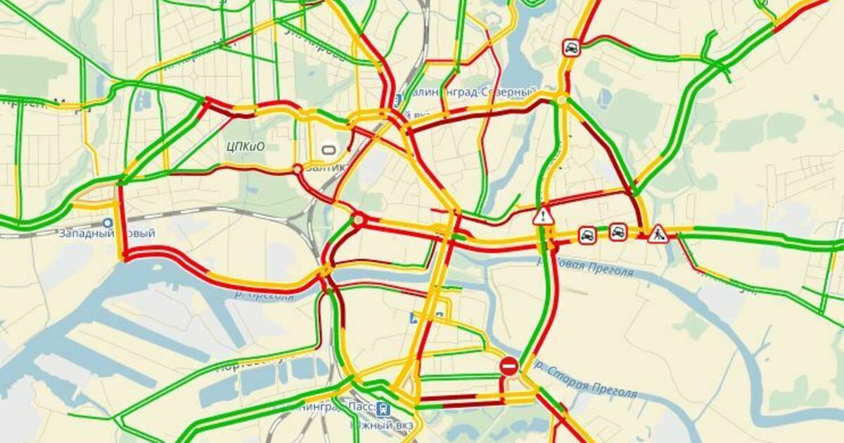 Пробки калининград