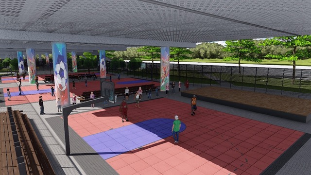 Калининградцам показали эскизы спортивных площадок, которые построят под Эстакадным мостом