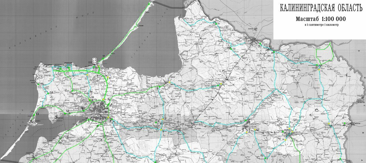 Карта калининградской области с городами и поселками подробная со спутника в реальном времени