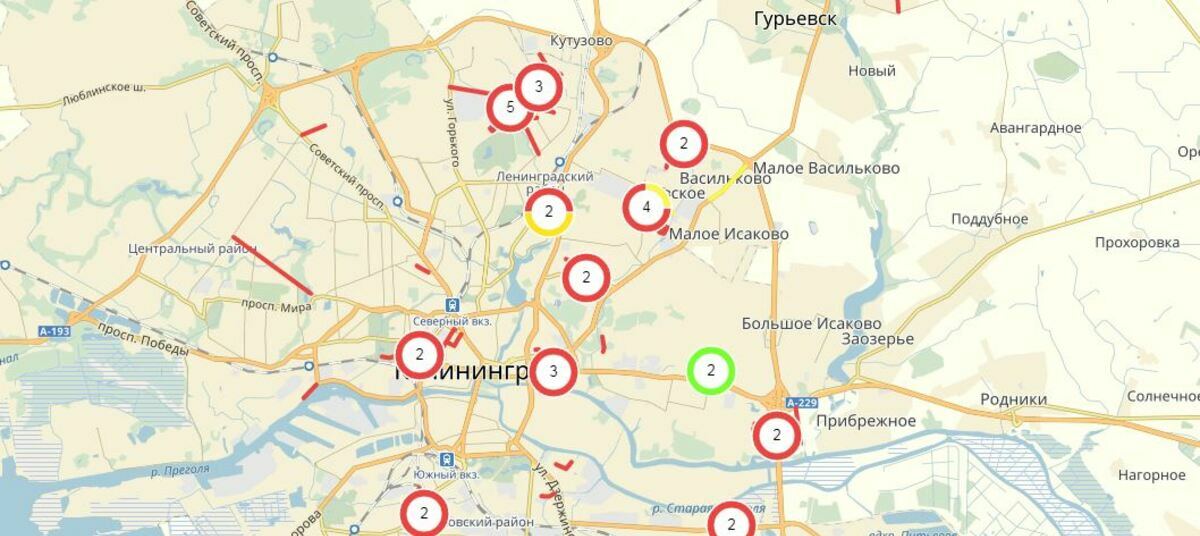 Большое исаково калининградская область карта