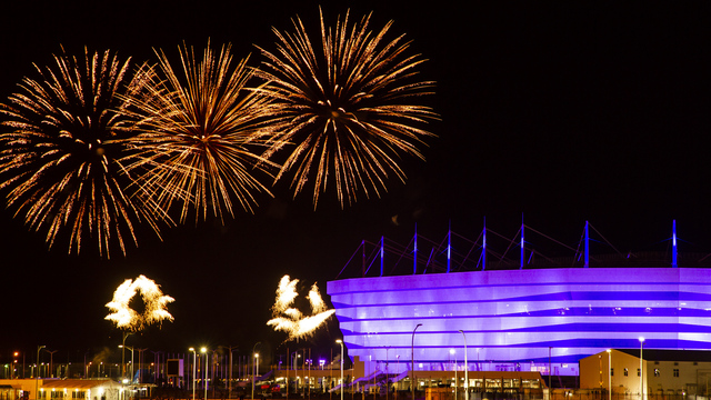 Второй день мирового чемпионата фейерверков в Калининграде