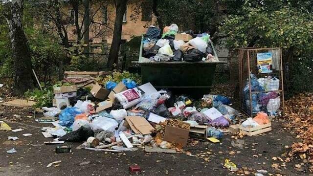 Со двора дома на ул. Художественной неделями не вывозят мусор (фото)