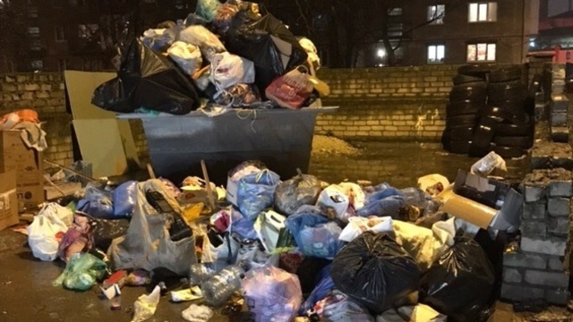 С трёх улиц в центре Калининграде накануне праздника не вывезли мусор (фото)