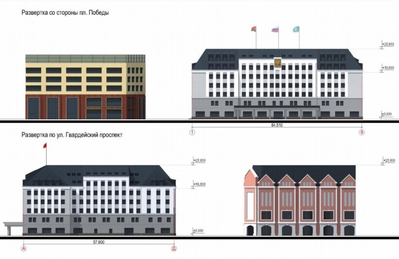 Как архитекторы предложили изменить фасад здания мэрии Калининграда ...