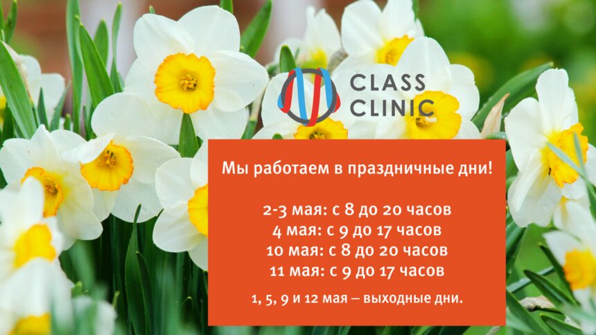 Медцентр Class Clinic работает на майских праздниках - Новости Калининграда