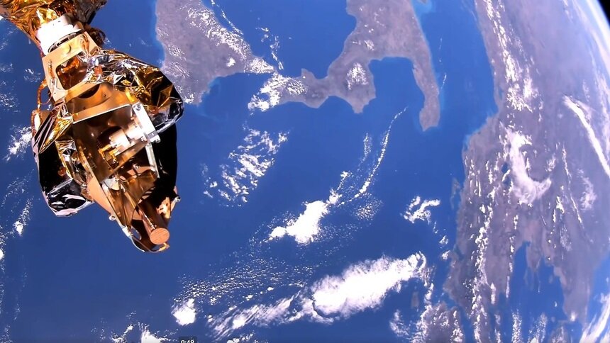 Созданный в России спутник первым в мире снял видео Земли в формате сверхвысокой чёткости - Новости Калининграда | Фото: кадр видеозаписи