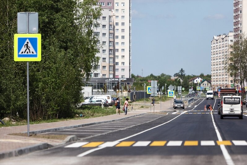 В Калининграде открыли первую в городе автомобильную дорогу, совмещённую с велосипедной (фото) - Новости Калининграда | Александр Подгорчук / &quot;Клопс&quot;
