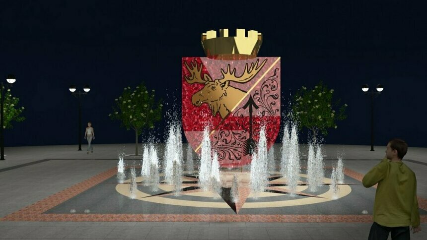 В центре Гусева планируется установить фонтан за 15,8 млн рублей с гербом муниципалитета   - Новости Калининграда | Фото: администрация Гусевского ГО
