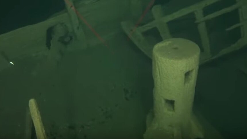 На дне Балтийского моря нашли затонувший около 500 лет назад корабль (видео) - Новости Калининграда | Кадр видеозаписи