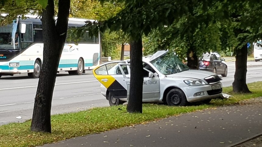 В больнице умер 28-летний водитель такси, врезавшегося в дерево на ул. Невского - Новости Калининграда | Фото: очевидец