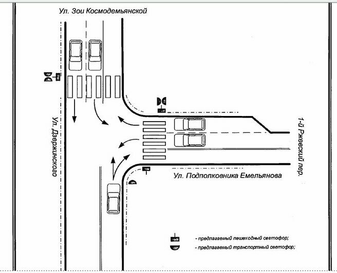 На трёх загруженных перекрёстках Калининграда планируют поставить светофоры (схемы) - Новости Калининграда | Схемы предоставлены администрацией города