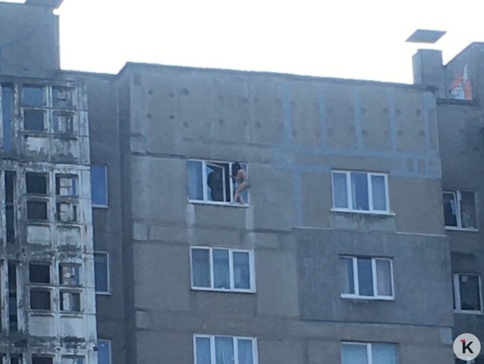 В Калининграде полуголая женщина с криками о помощи вылезла на подоконник десятого этажа (фото) - Новости Калининграда | Фото очевидца