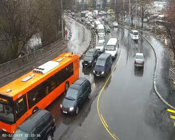 Дорогу открыли, но пробки остались: что происходит на Киевской  - Новости Калининграда | Скриншот записи камер АПК &quot;Безопасный город&quot;