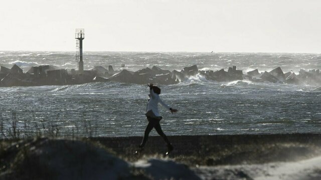 Брызги, волны, кайтсёрфинг: шторм на Балтийском море (фоторепортаж)