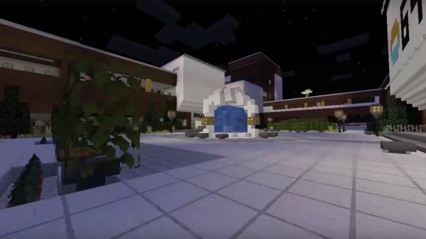В БФУ представили виртуальный тур по университету на базе игры Minecraft (видео) - Новости Калининграда | Изображение: кадр из видео