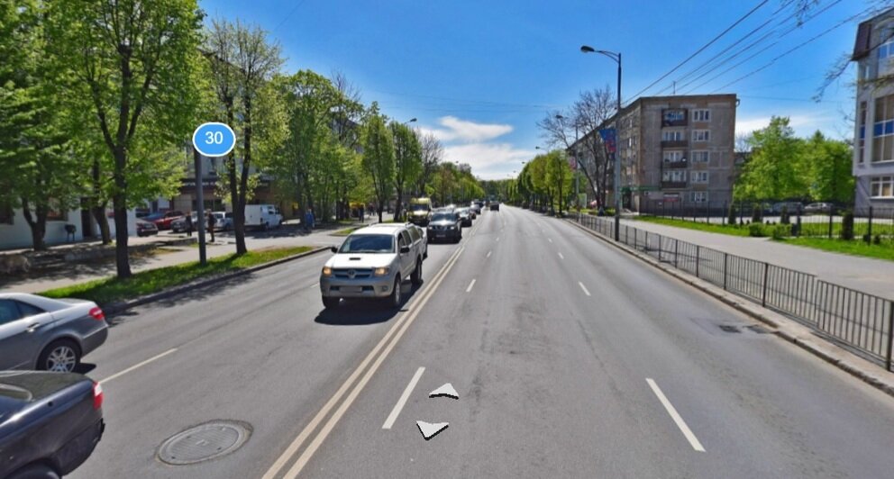 На ул. Невского запретили ещё четыре левых поворота - Новости Калининграда | Скриншот сервиса &quot;Яндекс.Карты&quot;