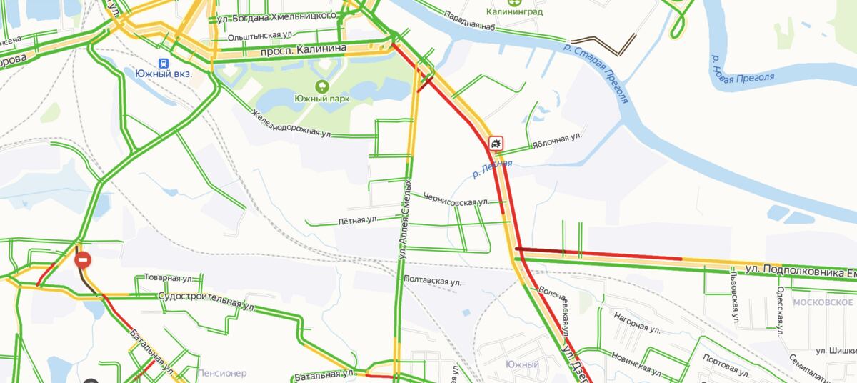 Пробки калининград. Картинка пробок в Калининграде.