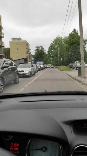 В Калининграде из-за перенастройки светофоров на Судостроительной образовались пробки   - Новости Калининграда | Фото очевидца