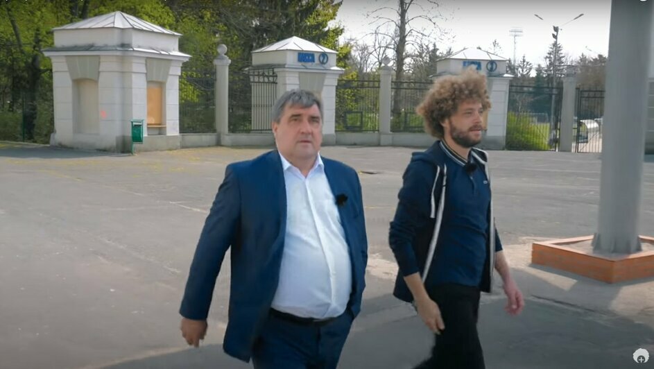 Стадион &quot;Балтика&quot; в 2019 году | Скриншот видео &quot;Прогулка с мэром Калининграда&quot;