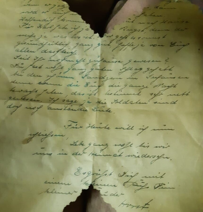 Калининградец нашёл возле замка Бальга письмо немецкого солдата  - Новости Калининграда | Фото: &quot;Это Кёниг, детка!&quot;
