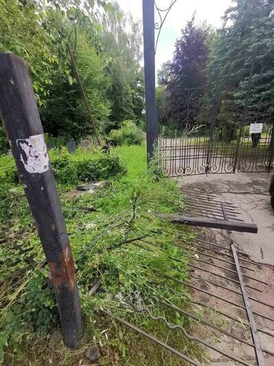 На старом кладбище Калининграда неизвестные снесли ограду и повредили несколько могил - Новости Калининграда | Фото: пресс-служба городской администрации