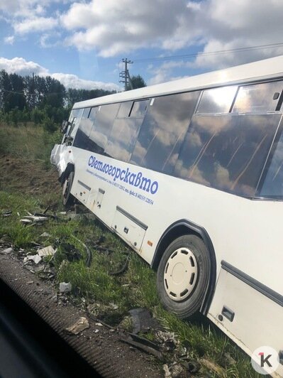 На светлогорской трассе столкнулись рейсовый автобус и легковушка, есть погибший (фото, видео) - Новости Калининграда | Фото очевидца