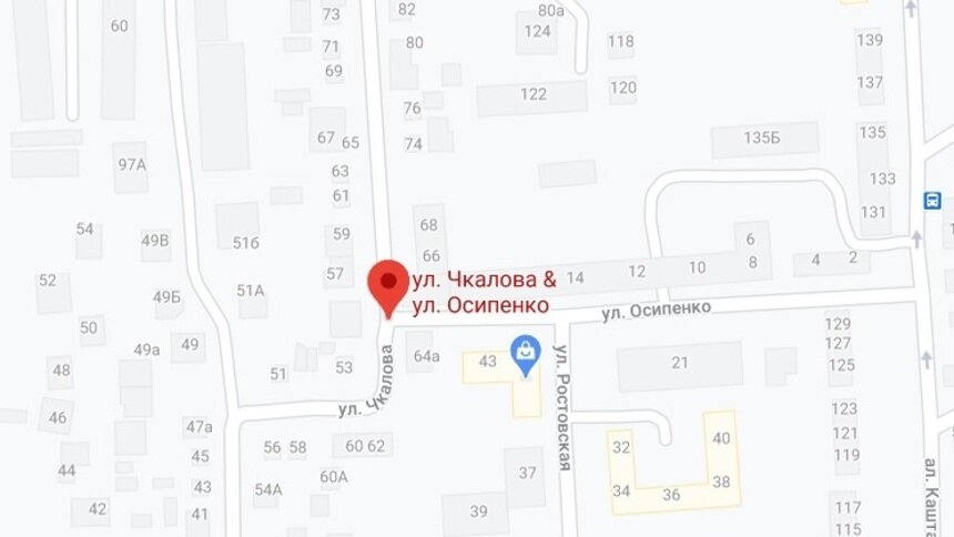 На перекрёстке Чкалова — Осипенко планируют построить пятиэтажку - Новости Калининграда | Скриншот сервиса Google.Maps