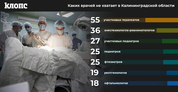 В региональном минздраве рассказали, каких врачей не хватает в области (инфографика)   - Новости Калининграда