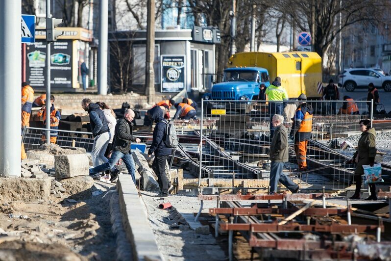 Самый сложный этап работ: что происходит на улице Киевской за месяц до открытия дороги (фото) - Новости Калининграда | Фото: Александр Подгорчук / &quot;Клопс&quot;