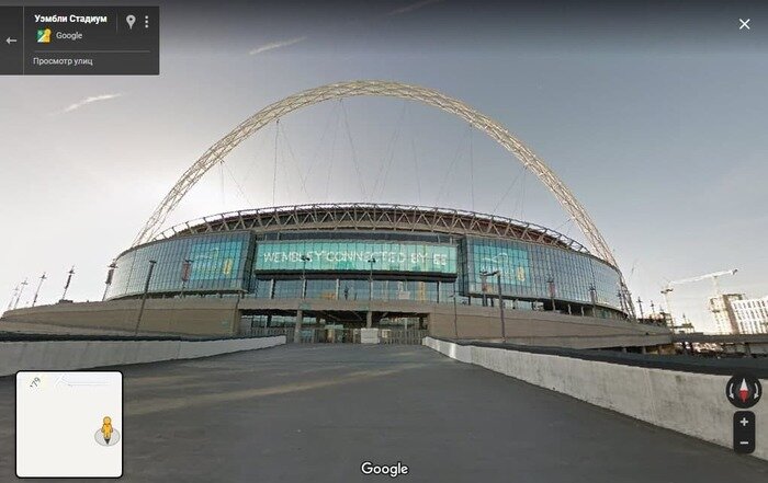 Современный облик стадиона &quot;Уэмбли&quot; | Скриншот сервиса Google.Maps