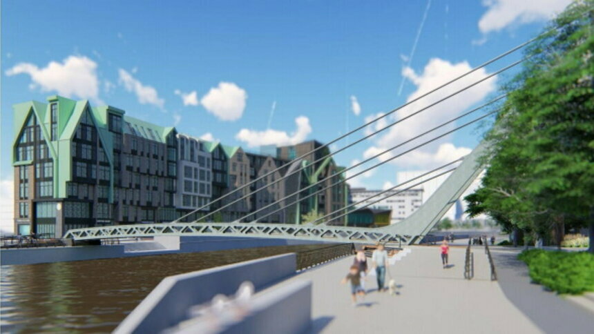 В Калининграде не нашли подрядчика для строительства пешеходного моста на остров Канта - Новости Калининграда | Изображение: конкурсная документация