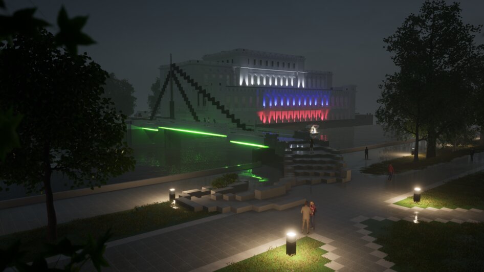 Швейцарец воссоздал здание калининградского музея изобразительных искусств в Minecraft  - Новости Калининграда | Изображение предоставлено героем публикации 