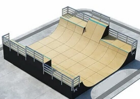 На Летнем озере в Калининграде планируют установить скейт-площадку - Новости Калининграда | Изображение: проект скейт-площадки / документация аукциона 