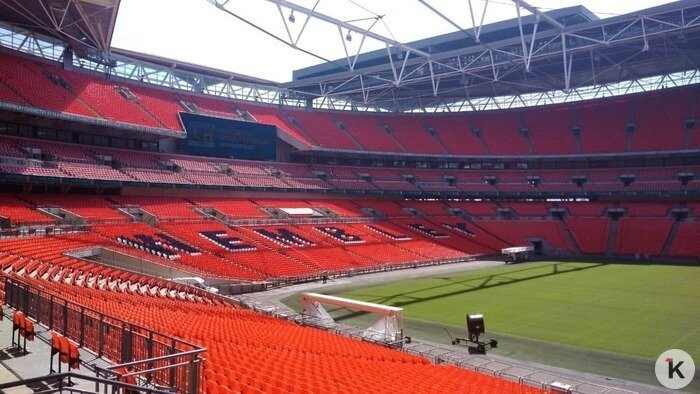 Английский стадион Уэмбли, на котором состоится финал Евро-2020 | Фото: читатель «Клопс»