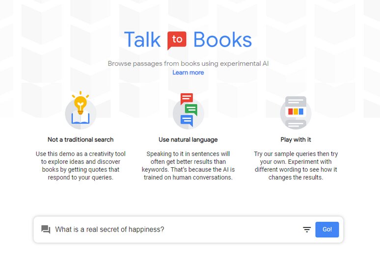 Пробуем задать вопрос | Скриншот сайта Talktobooks