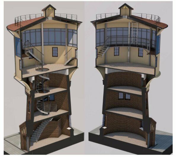 В Гусеве отремонтируют старинные водонапорные башни (эскизы) - Новости Калининграда | Эскизы: проектная документация
