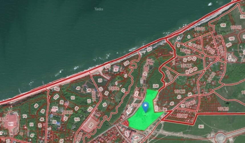 В Светлогорске построят комплекс многоквартирных домов в 500 метрах от моря - Новости Калининграда | Скриншот кадастровой карты