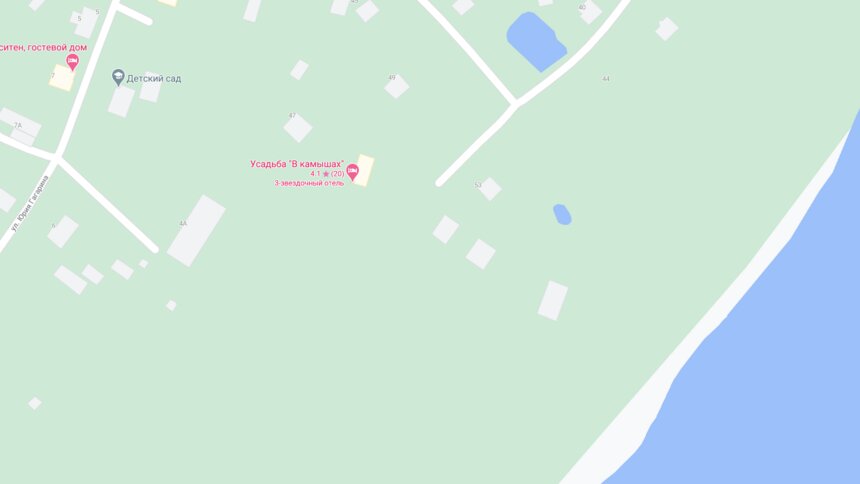 Местоположение детского сада в посёлке Рыбачьем | Скриншот Google-Карты