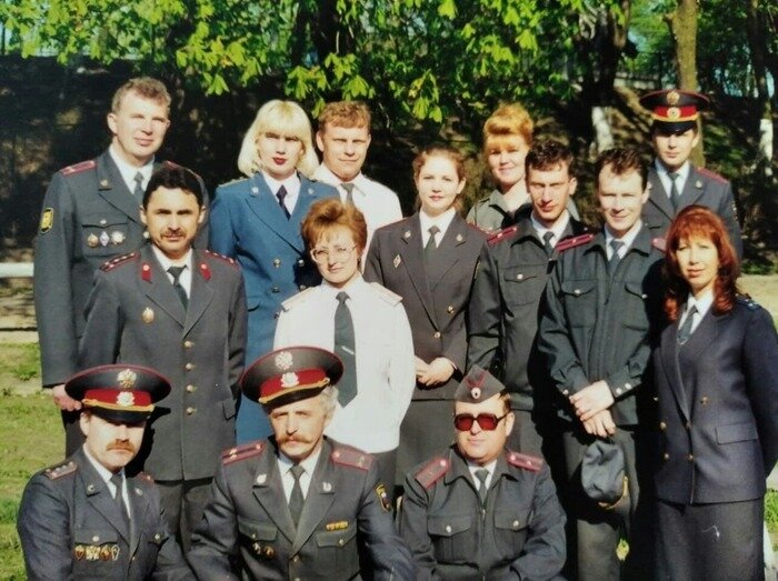 Сотрудники Ленинградского РОВД, 1990-е годы | Фото: личный архив