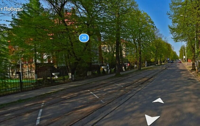 Парковки не будет, дорогу не расширят: что изменится в Калининграде после восстановления трамвайного маршрута №4 - Новости Калининграда | Скриншот &quot;Яндекс карты&quot;