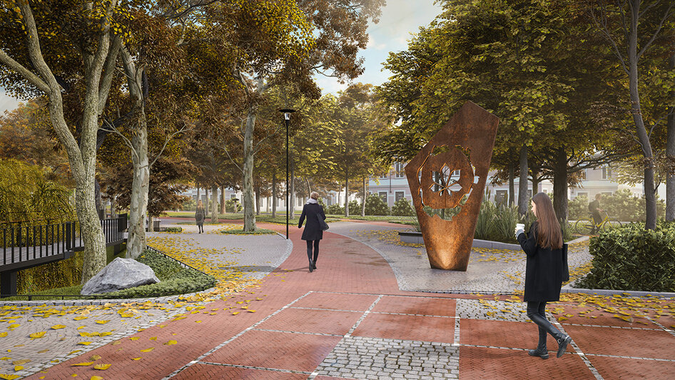 Как планируют благоустроить парк за башней Врангеля в Калининграде (эскизы) - Новости Калининграда | Эскизы: администрация Калининграда