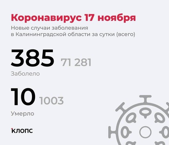 Ещё 10 смертей: подробности о ситуации с ковидом в Калининградской области - Новости Калининграда