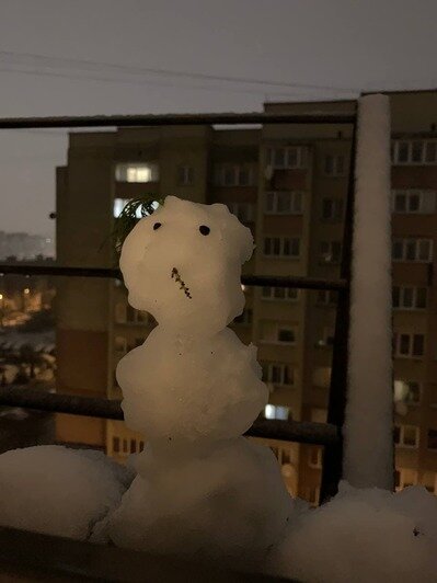 Снеговики и сердечки на машинах: в Калининград пришла зима - Новости Калининграда | Фото: «Клопс»