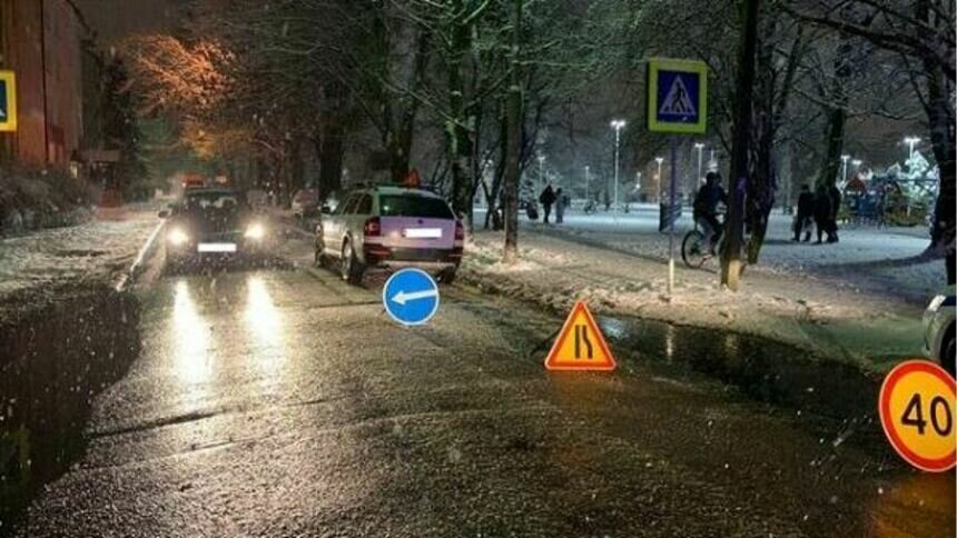 На Летней водитель Škoda сбил девушку, переходившую дорогу по «зебре» - Новости Калининграда | Фото: пресс-служба регионального ГИБДД