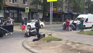 В Калининграде на Фрунзе сбили мотоциклиста 