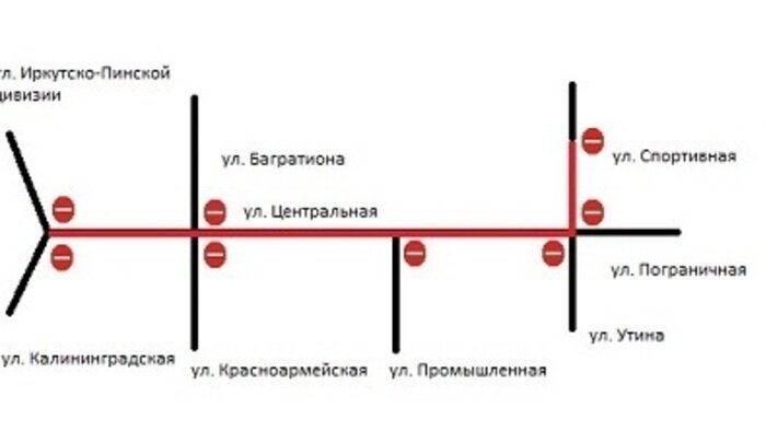 Схема перекрытия 9 мая калининград