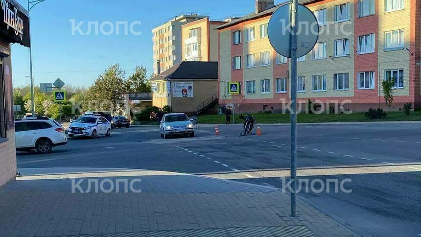В Гурьевске Subaru сбила мотоциклиста - Новости Калининграда | Фото очевидцев
