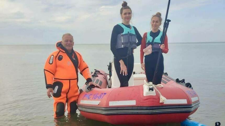 В Зеленоградске двух девушек на SUP-бордах унесло в море - Новости Калининграда | Фото: пресс-служба регионального МЧС