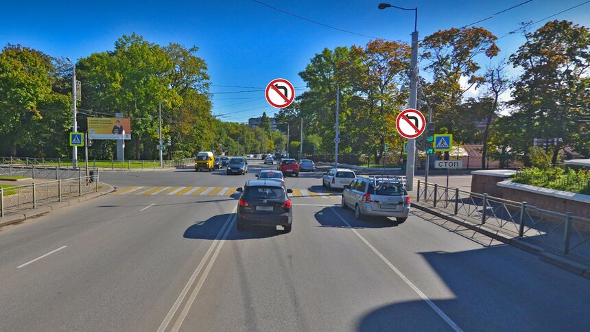 На Румянцева 31 мая закроют левый поворот на Гвардейский проспект - Новости Калининграда | Схема: «Клопс»